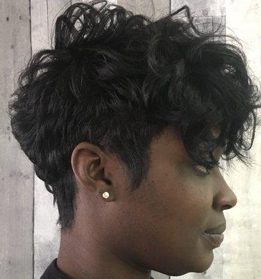 shampoo, conditioner, cut, curl, and style