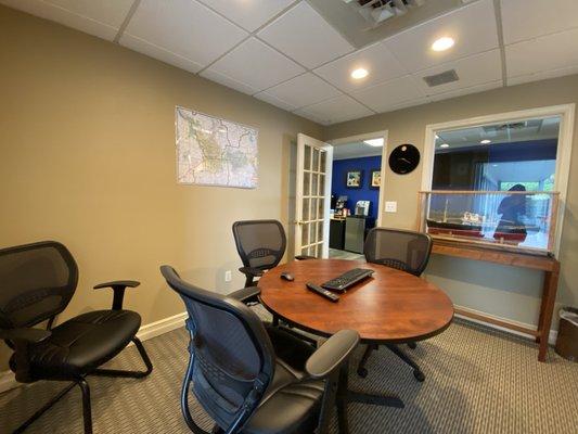 Conference rooms are available for client meetings.