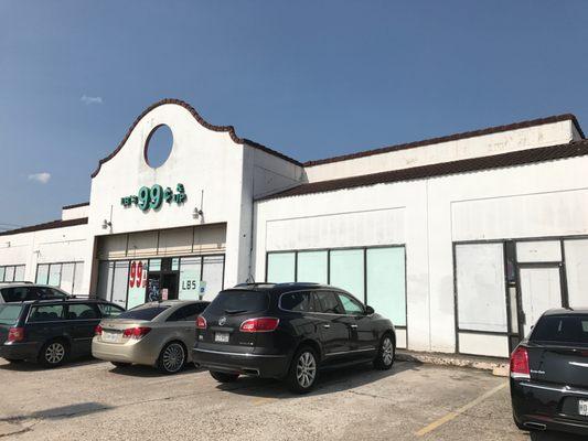 Commercial .99 cent store in progress in Houston. Removed tile roof.