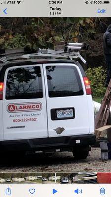 Alarmco's van