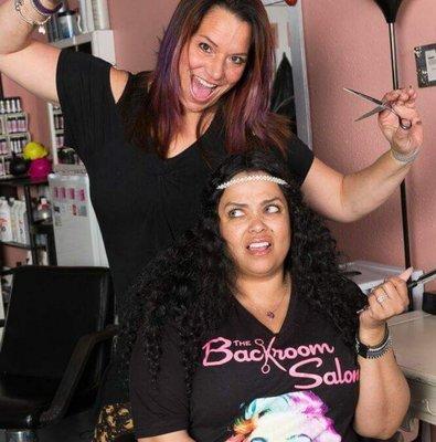 The owners of the Backroom Salon Noelle and Heaven