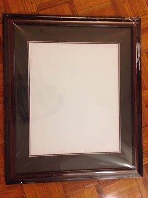 14 x 17 frame came in one piece. No scratches or anything. I was very happy