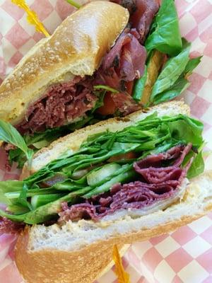 Asian style roast beef sub