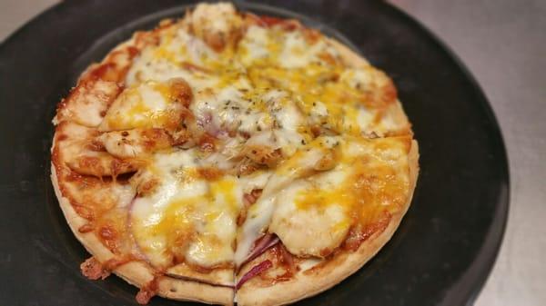 our Personal  BBQ Chicken Pizza.