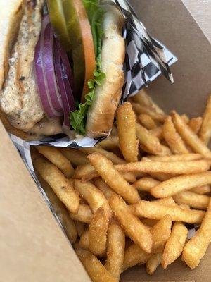 Grilled chicken and fries combo