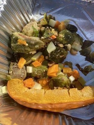 Roasted pumpkin squash & Brussels