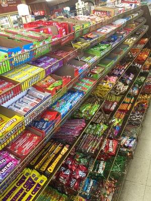 Clean store with THE BEST candy section