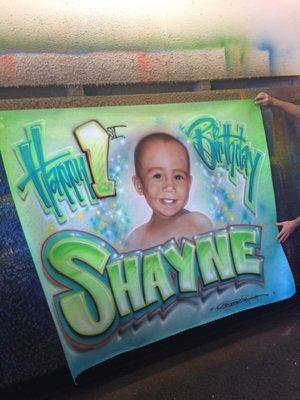 1st Birthday Portrait Banner 5x6 (large)