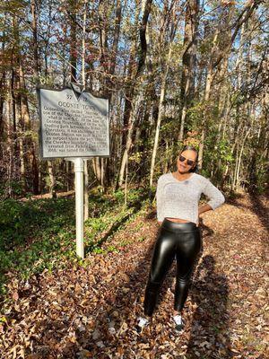 Historical marker of oconee town