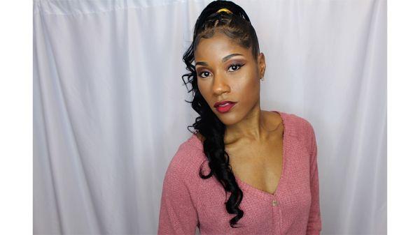 Sleek Ponytail/ Extended Ponytail using 12" Pack Hair