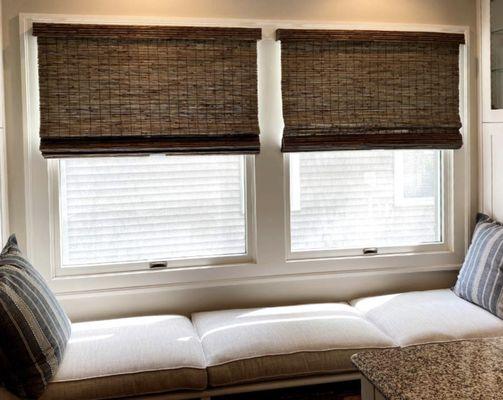 Provenance® Woven Wood Shades bring a beautiful natural, wood look and texture while providing lighting and privacy options.