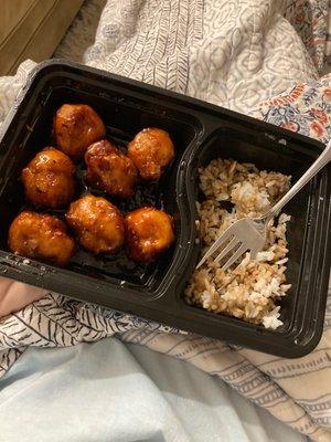 Sesame chicken and rice (small)