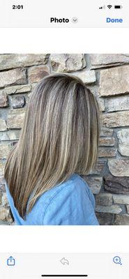 Highlight, lowlight with soft long layers.