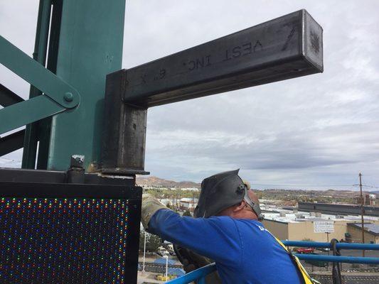 Aces ball park score board protective screen