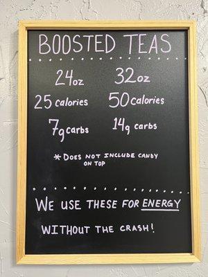 Boosted Tea Nutrition Facts