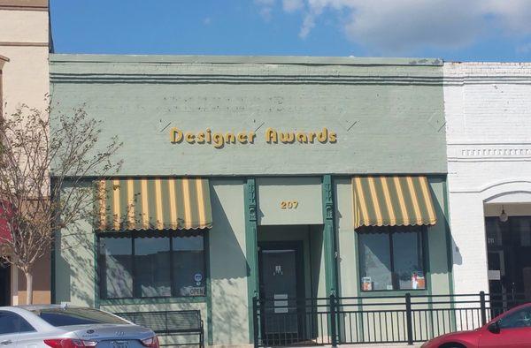 Designer Awards store front photo.