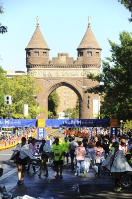 Finish line of the 2013 ING Hartford Marathon and Half Marathon