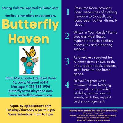 Butterfly Haven has 4 programs.