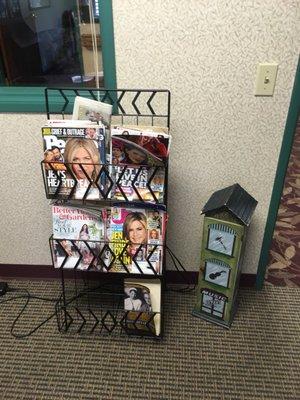 Nice to have a magazine rack for the residents