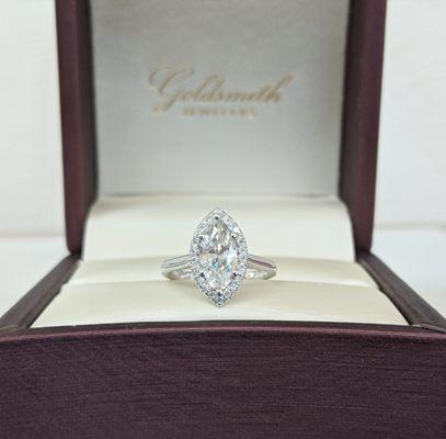 Marquise Diamond Engagement Ring.