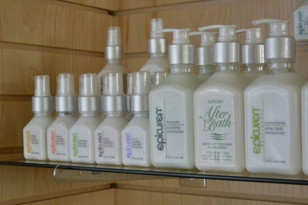 Epicuren Body Lotion, used during your massage.