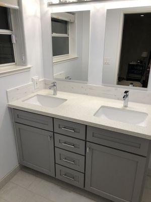 Custom built vanity and top