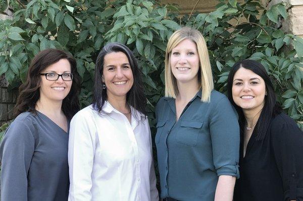 Kayla Bach (OT), Michelle Underhill (Owner and SLP), Allison Moore (OT), Kara Saulsbury (SLP) - Northern Colorado Therapy Services