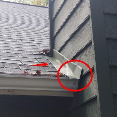 Flashing installed incorrectly