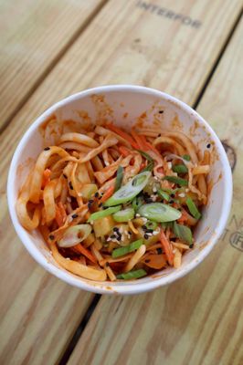 Spicy Peanut Cold Noodles w/Fresh Veggies & Chili Oil @tiffhuangry