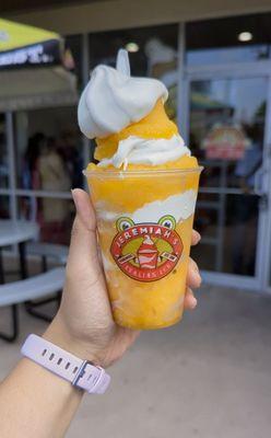 Mango and vanilla gelati