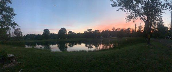 Hidden Lakes Sunset and Moonrise.