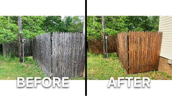 Fun transformation for a customer that wanted their fence painted!