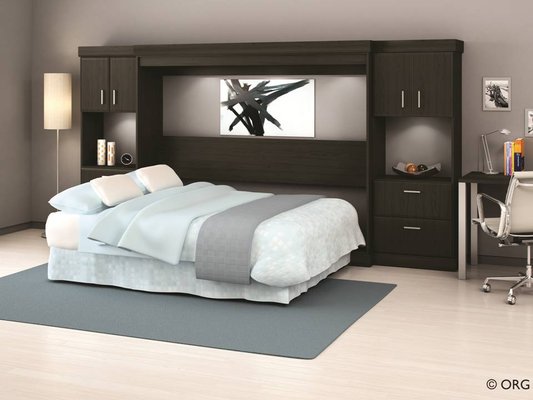 Side tilt Murphy wall bed.