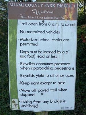 Trail rules.