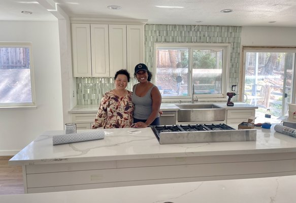 Full Kitchen Remodel by Wall 2 Wall - Founder's Wife, Tanya, with Happy Customer