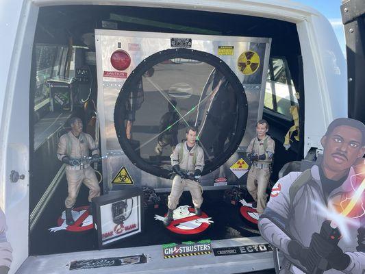 Inside the Ghostbusters car! Available for events and parties