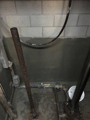 Elevator Pit/Negative Side Waterproofing Consisting of Crystaline Waterproofing, Hydraulic Cement Detailing