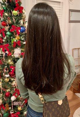 Cut 6" off. Thank You Alana!