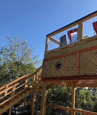 The Loft... Deck going up from 2nd story deck.  The lake view is amazing now.