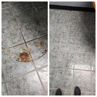 Before/After (Tile floor)