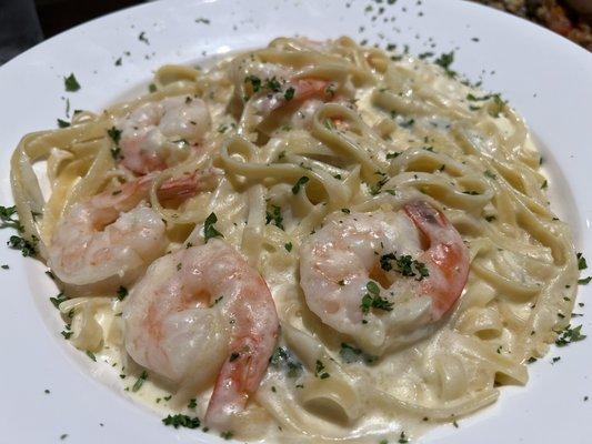 Fettuccine Alfredo with Shrimp