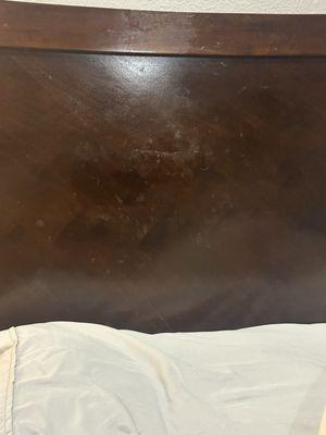 Dirty headboard.