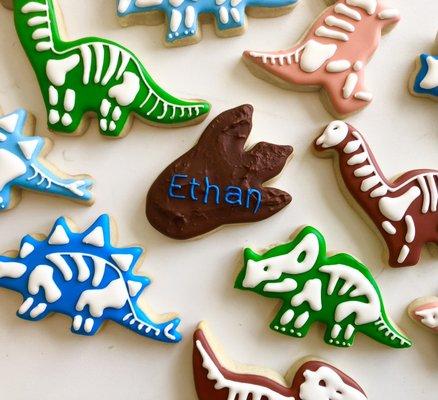 Dino birthday cookies!