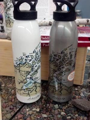 Some cool custom water bottles they sell.