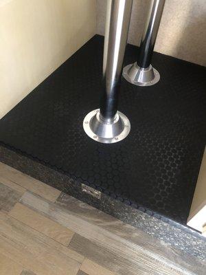 New black coin flooring