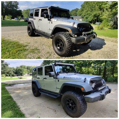 Before and After of this Jeep