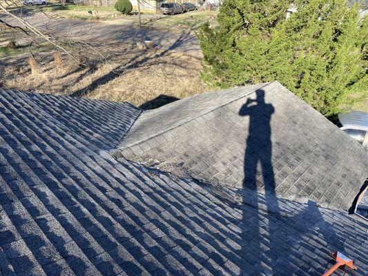 This is one of our roof replacements. We take pride in each job!!