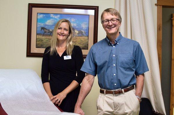 ZoeCare's two doctors: Dr. Wendy Handley (STI Clinic Director) and Dr. Gabor Benda (Medical Director)