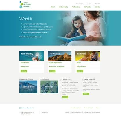 Custom design and WordPress website for a Boulder County, Colorado non-profit.