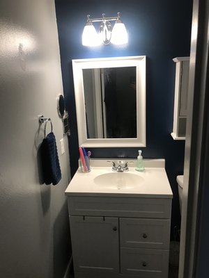 Half bath remodel from the floor up.